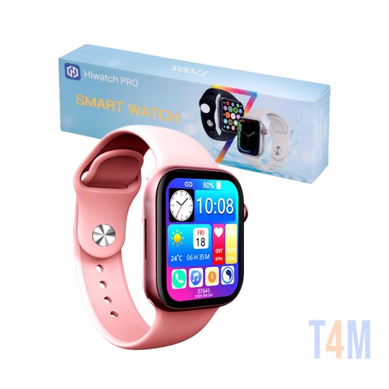 Smartwatch Hiwatch Pro T700s Series 7 Bluetooth Call Body Fit Monitor de Frequência Cardíaca Rastreador Rosa